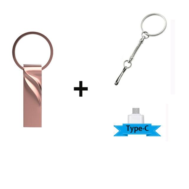 Fast Pen Drive 128GB Flash USB Flash Drive Metal Waterproof USB Drive Memory 8GB Metal Pen Drive 16GB 32GB Key USB Flash Drives 64GB Stick Pen