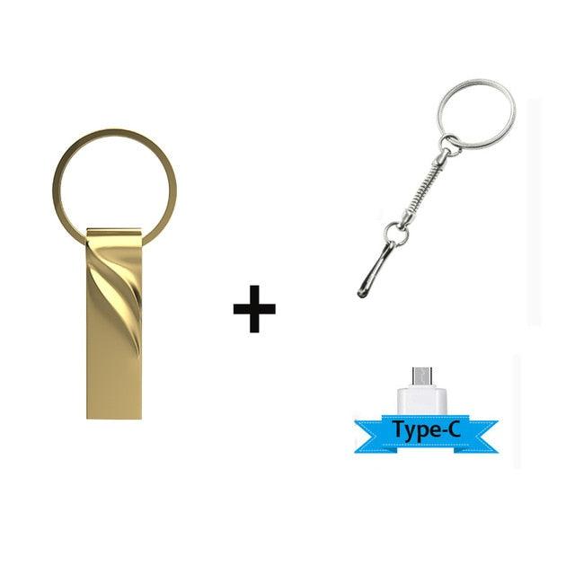 Fast Pen Drive 128GB Flash USB Flash Drive Metal Waterproof USB Drive Memory 8GB Metal Pen Drive 16GB 32GB Key USB Flash Drives 64GB Stick Pen