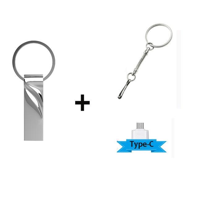 Fast Pen Drive 128GB Flash USB Flash Drive Metal Waterproof USB Drive Memory 8GB Metal Pen Drive 16GB 32GB Key USB Flash Drives 64GB Stick Pen