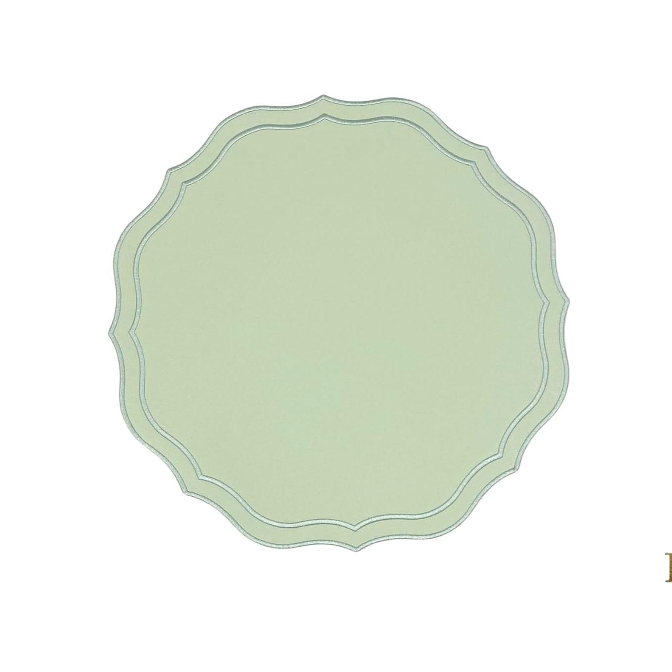 SPRING TABLE DECOR – ORCHID LIGHT GREEN SQUARE FAUX LEATHER PLACEMAT