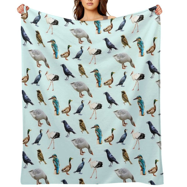 Bird Collection Quick-dry Throw Blanket