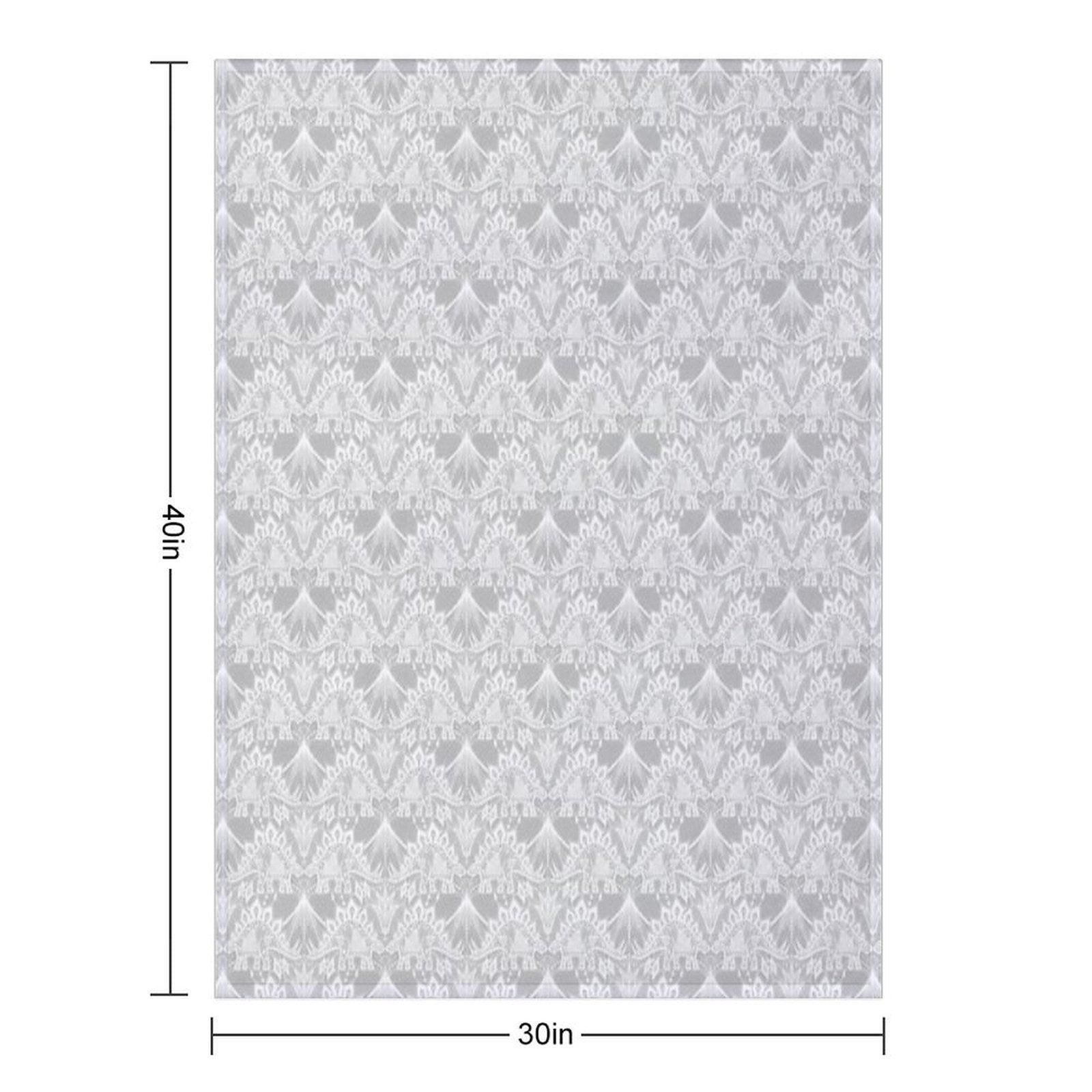 Stegosaurus Lace - White Throw Blanket
