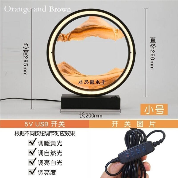 Creative Fashion Romantic Simple Bedroom Quicksand Table Lamp Decorbites