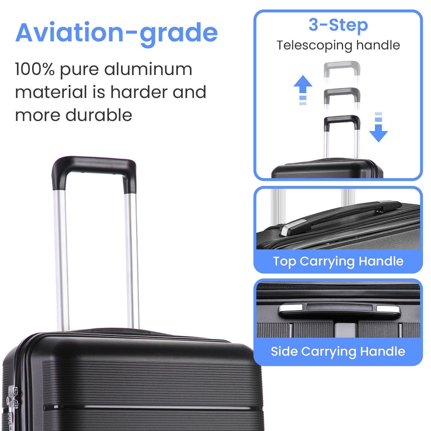 Luggage Sets 4 Piece(14/20/24/28) PP Lightweight & Durable Expandable suitcase