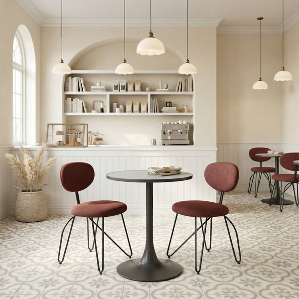 Novi Dining Chair (Set of 2) Maroon Brown