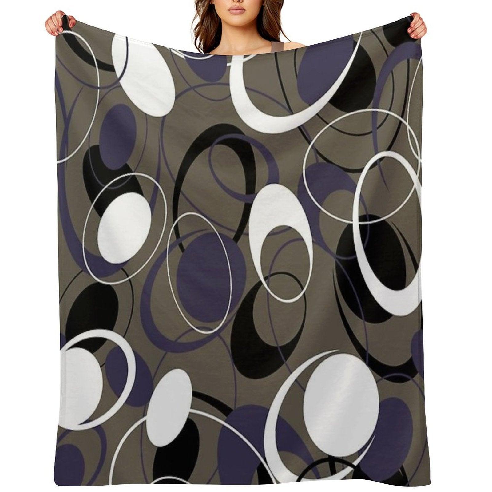 Retro 60s Ovals Throw Blanket