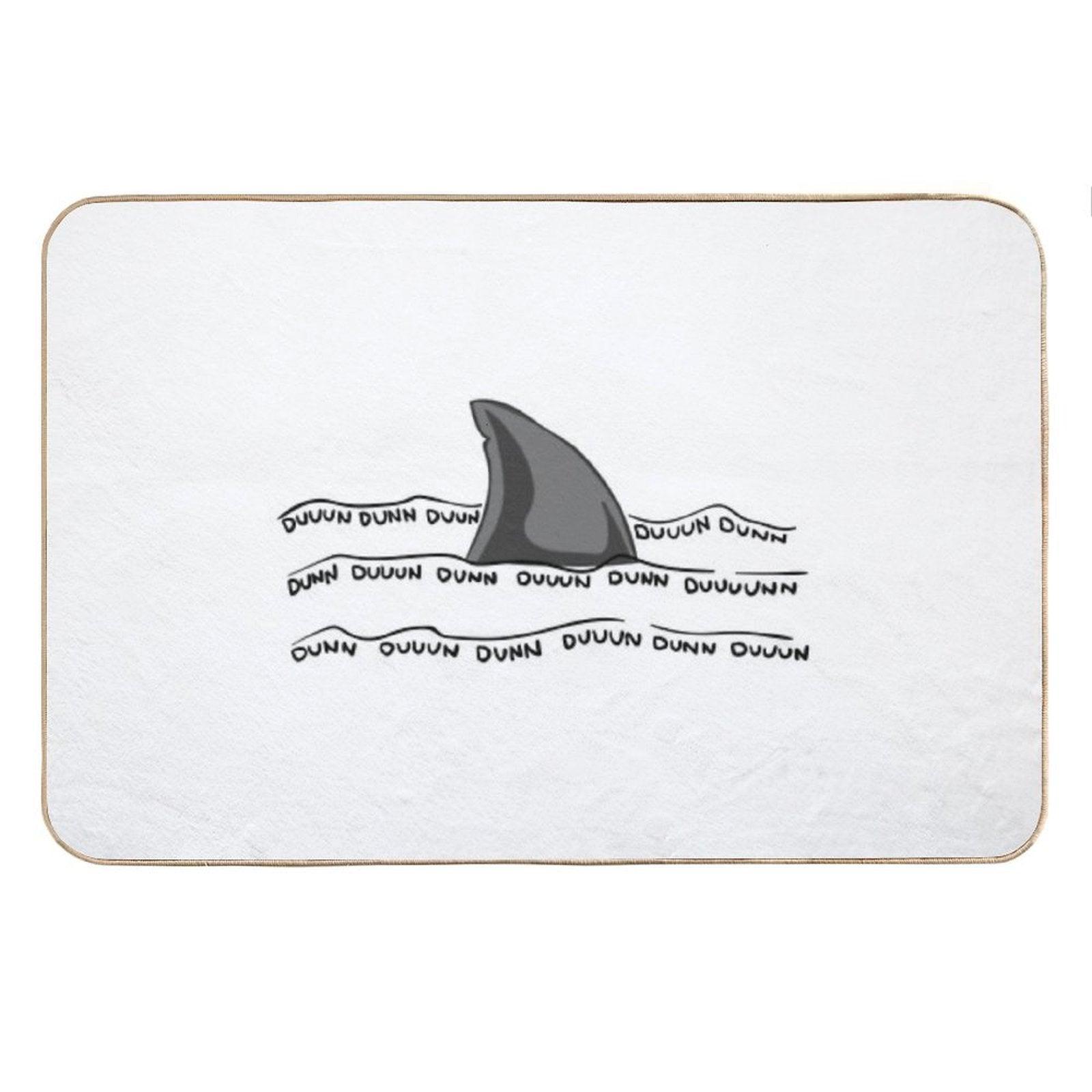 Jaws Funny Shark Melody Motif Bath Mat