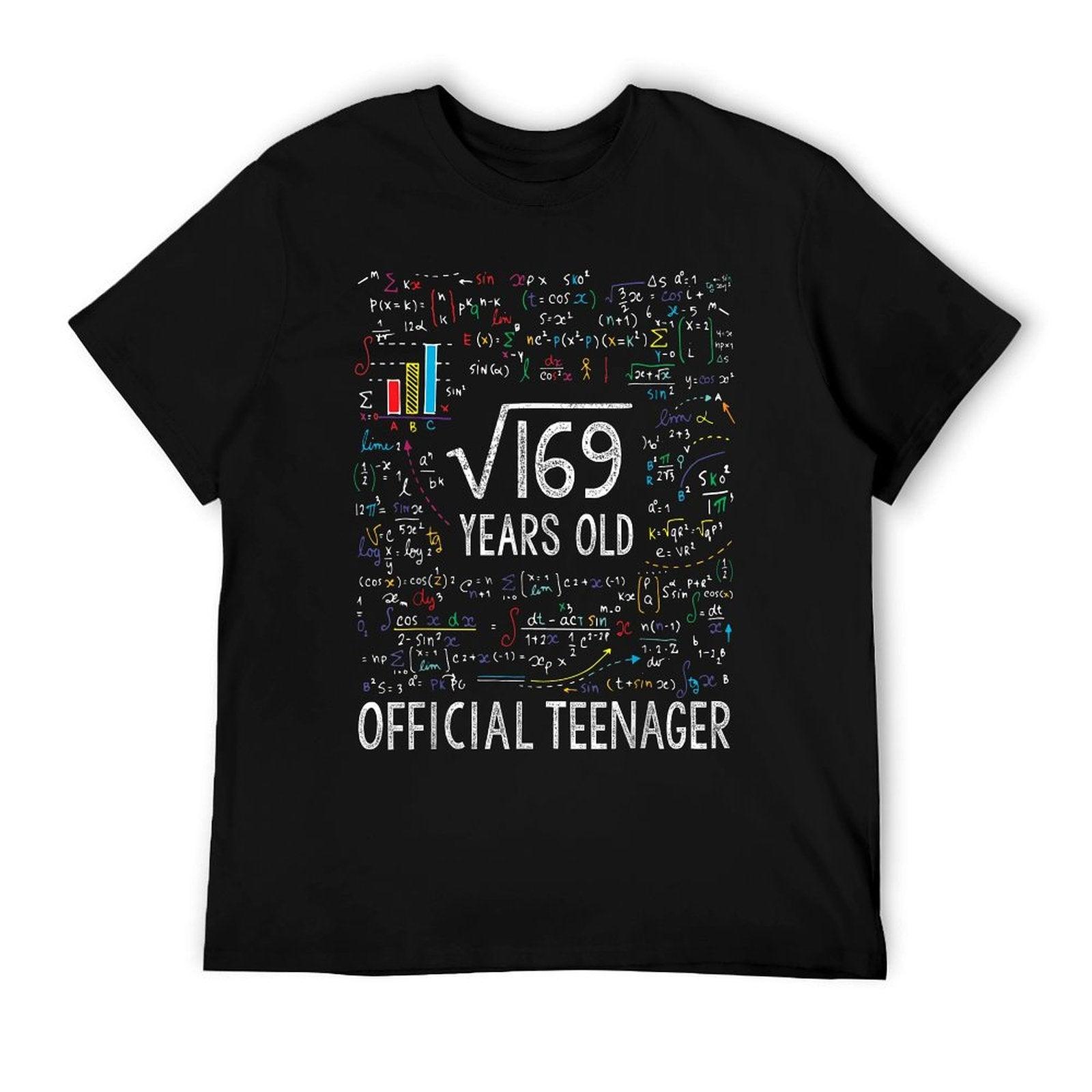Square Root Of 169 13 Years Old Officialnager Birthday T-Shirt