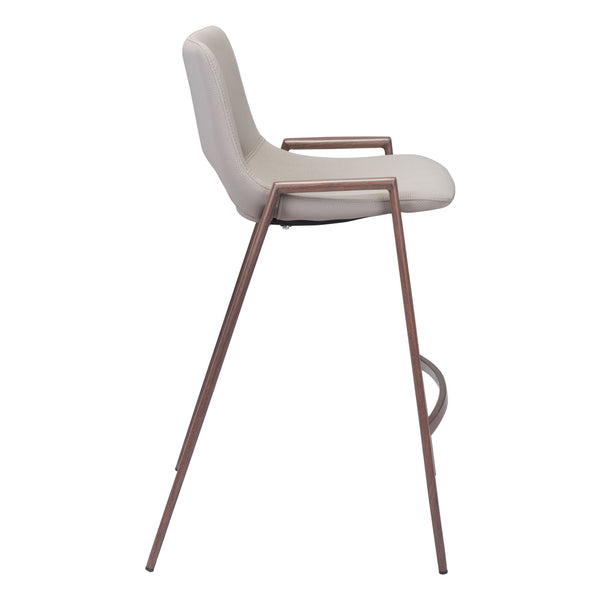 Desi Counter Stool (Set of 2) Beige & Walnut