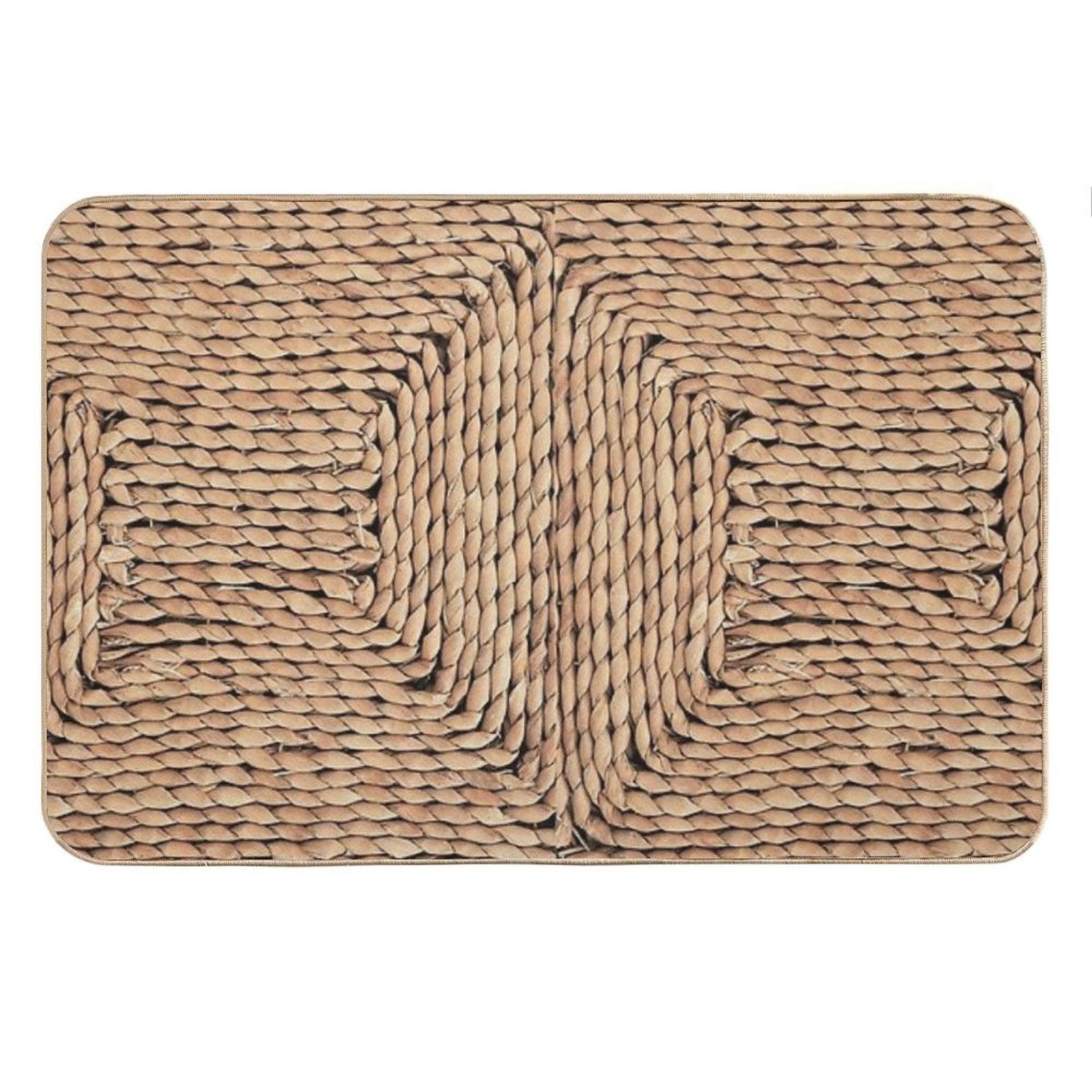 Mediterranean Rattan Bath Mat