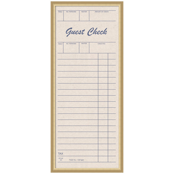 Framed Fabric Pinboard Linen Guest Check Wall Organization