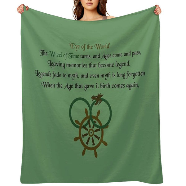 Thus Spins The Wheel of Time Easy Care Throw Blanket