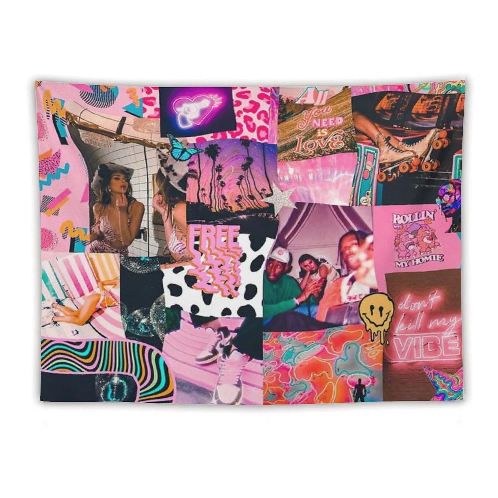 Trippy Baby Collage Tapestry