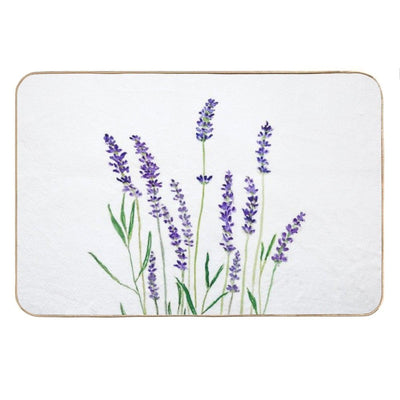 Hand Painted Purple Lavender Bath Mat