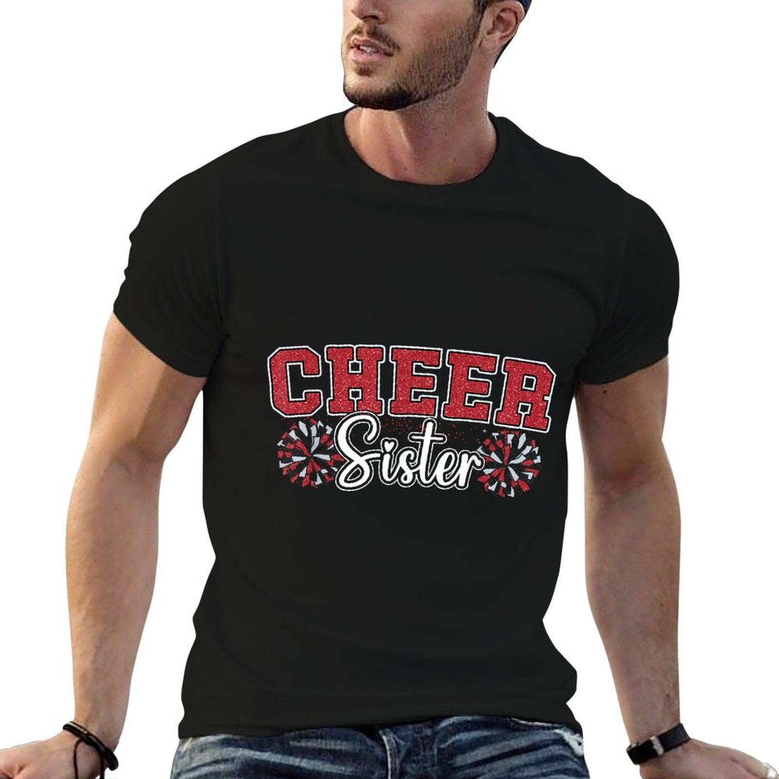 Cheer Sister My Favorite Cheerleader Calls Me Sisters Red T-Shirt