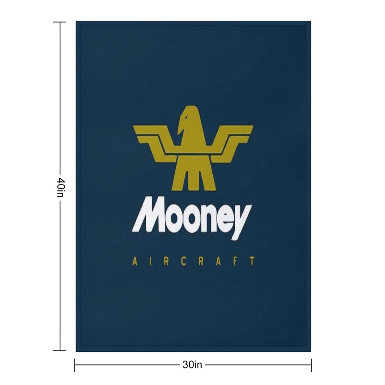 Mooney Aircraft Plush Throw Blanket