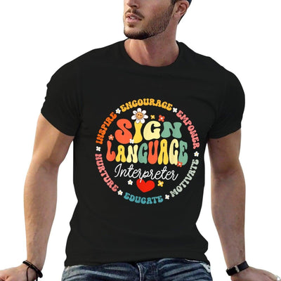 ASL Interpreter Teacher School Sign Language Interpreter T-Shirt