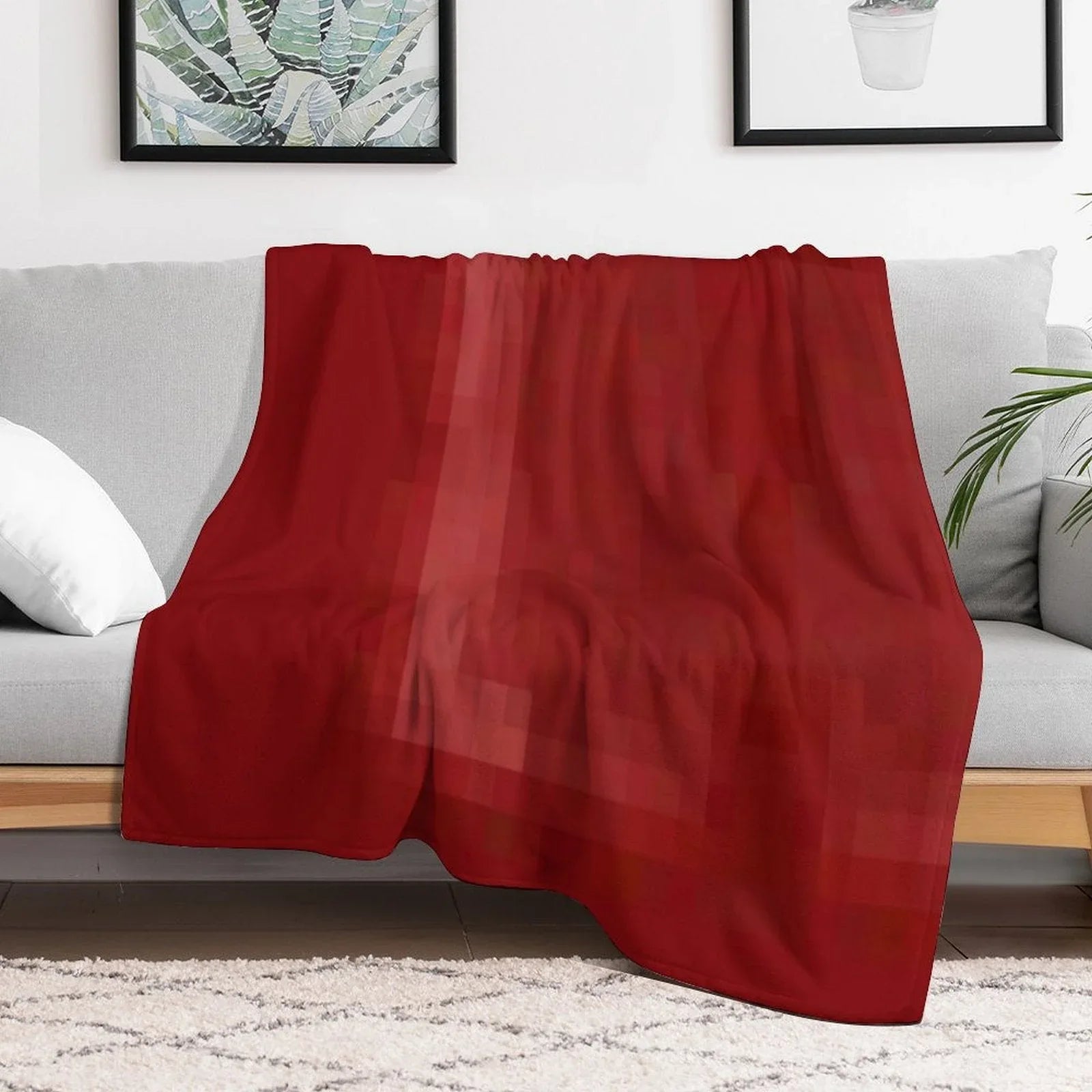 Red Bed Throw Blanket