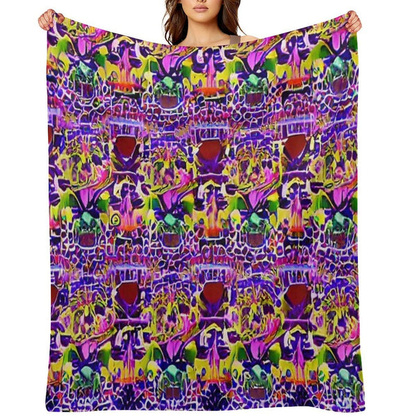Abstract Patterns Warm Colors Premium Throw Blanket