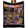 TNG Interface Space Future Control Panel Machine-washable Throw Blanket