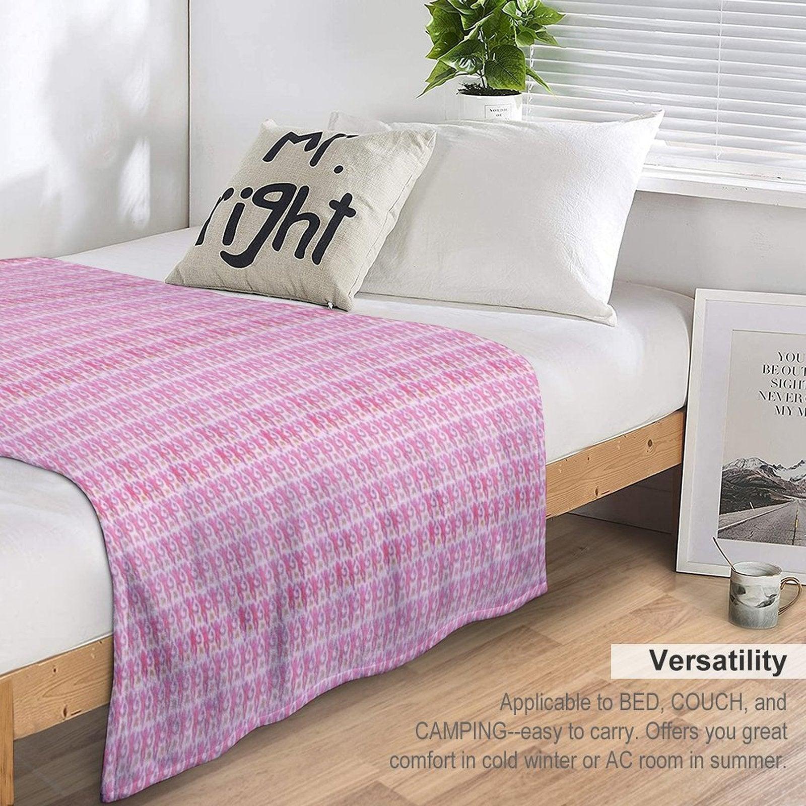 Pink Monkeys Throw Blanket