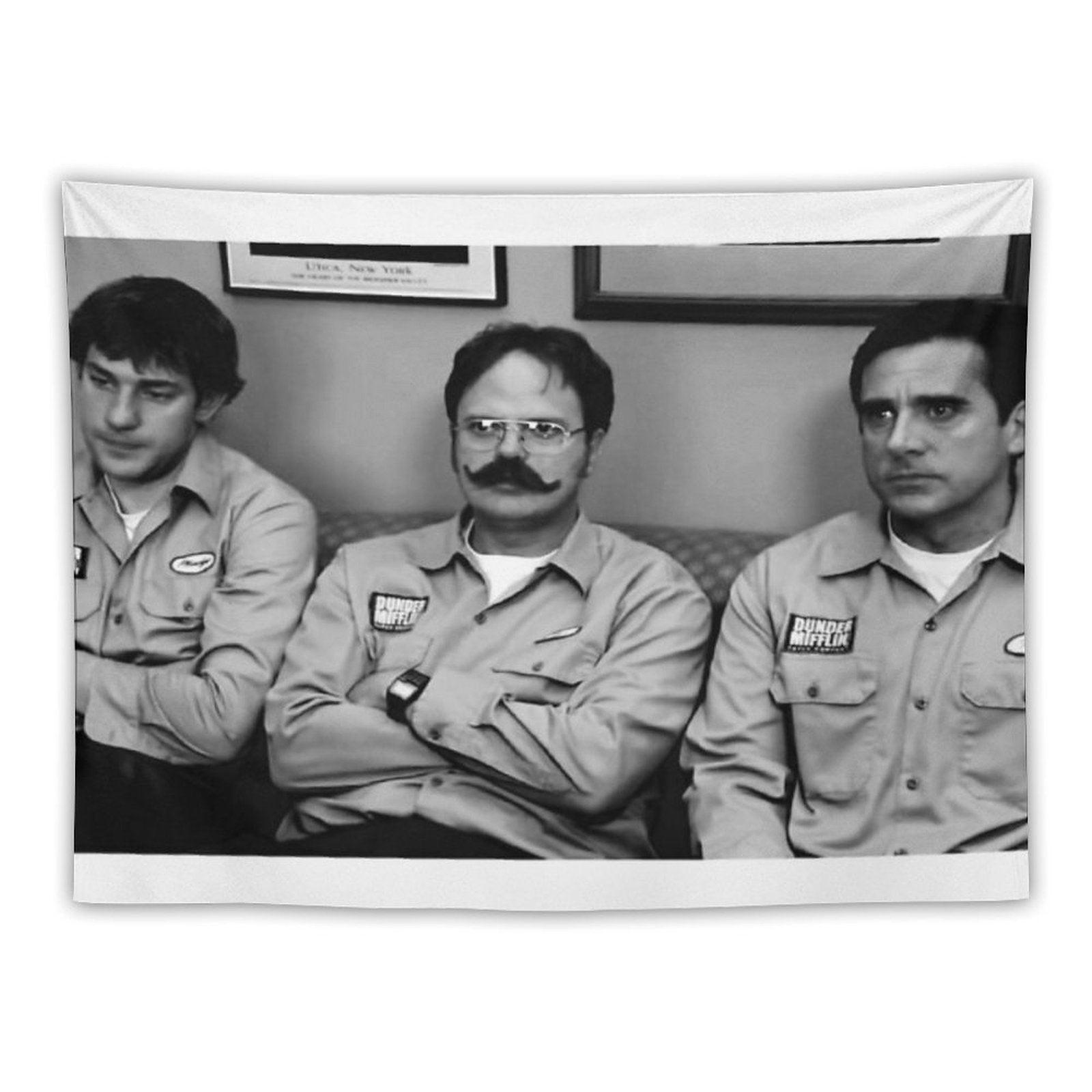 Jim, Dwight And Michael at Utica Tapestry