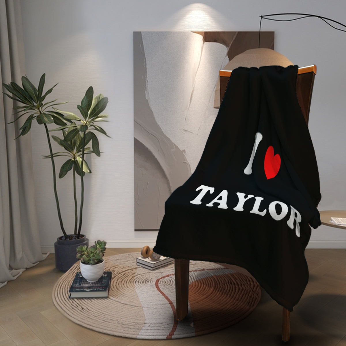Taylor Swift I Love Heart Taylor Throw Blanket BionZax