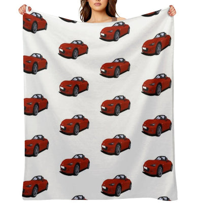 MX5Miata Red Comfort Throw Blanket