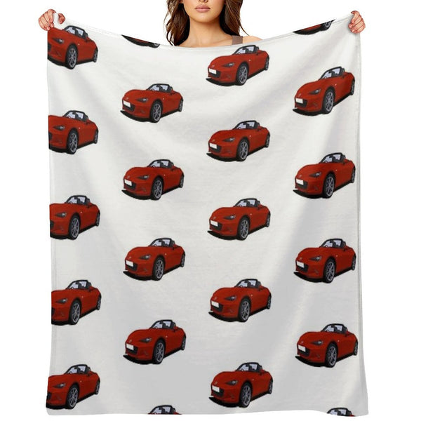MX5Miata Red Comfort Throw Blanket