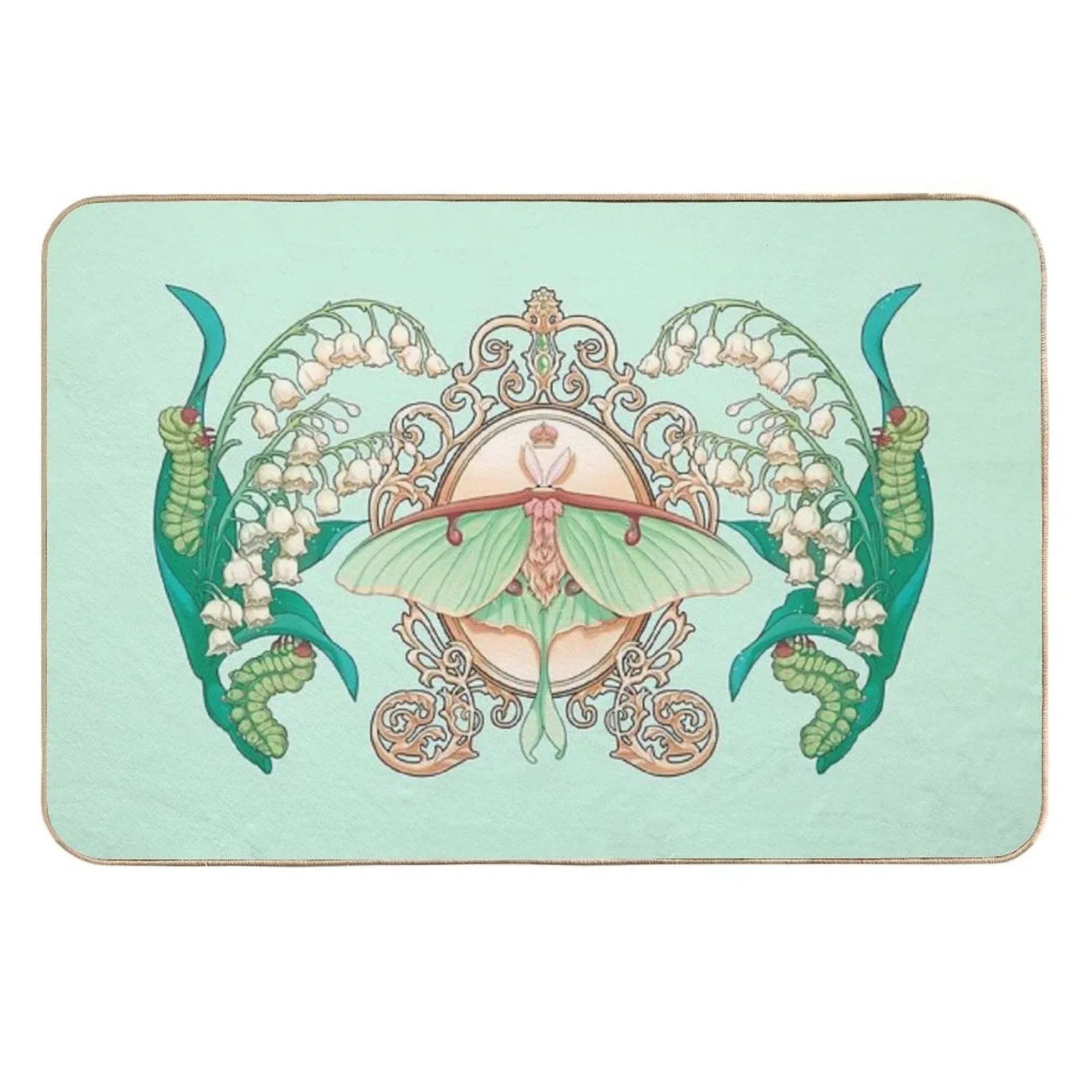 Moon Moth  Stain-Proof Bath Mat