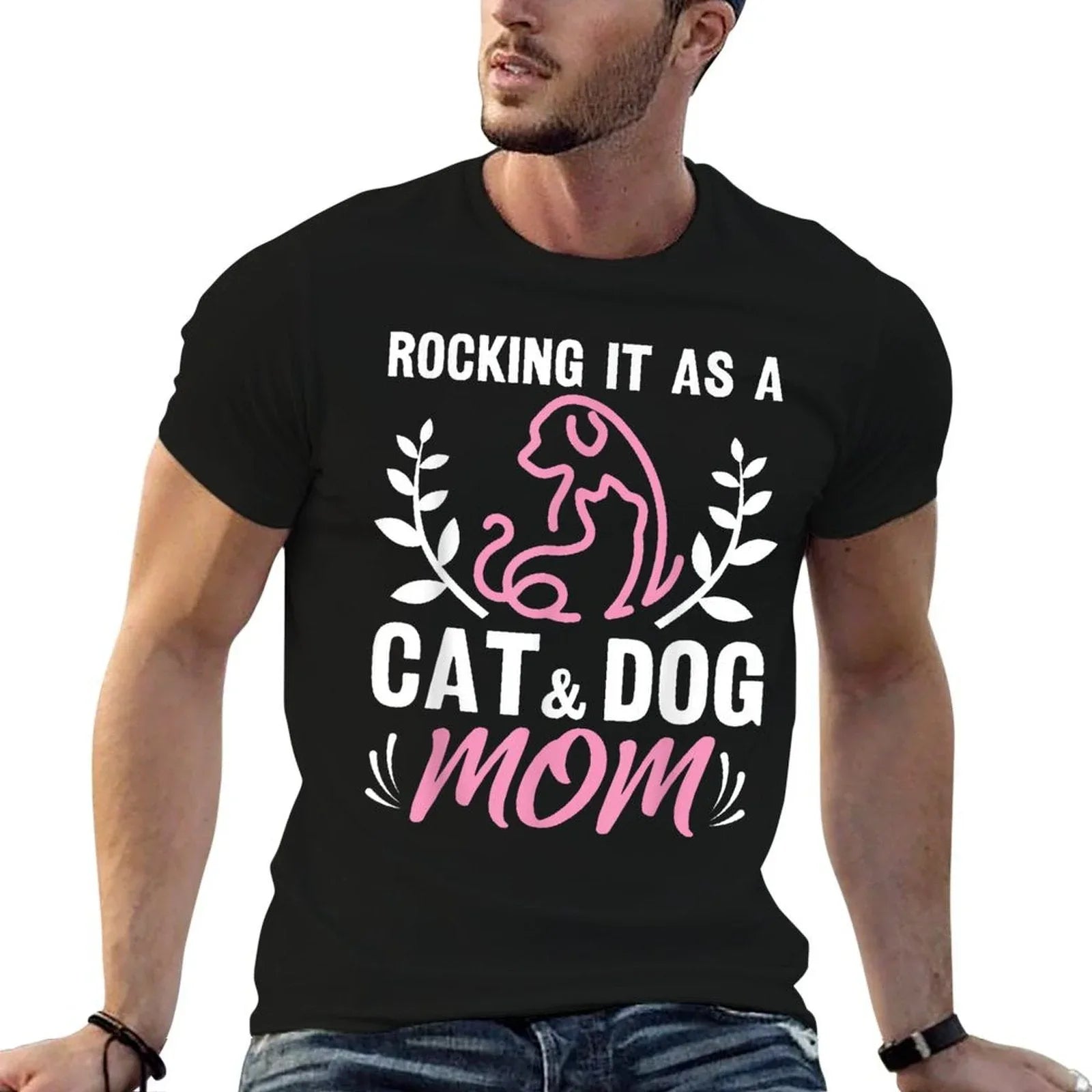 Cat And Dog Mom Fur Mama Mother's Day T-Shirt