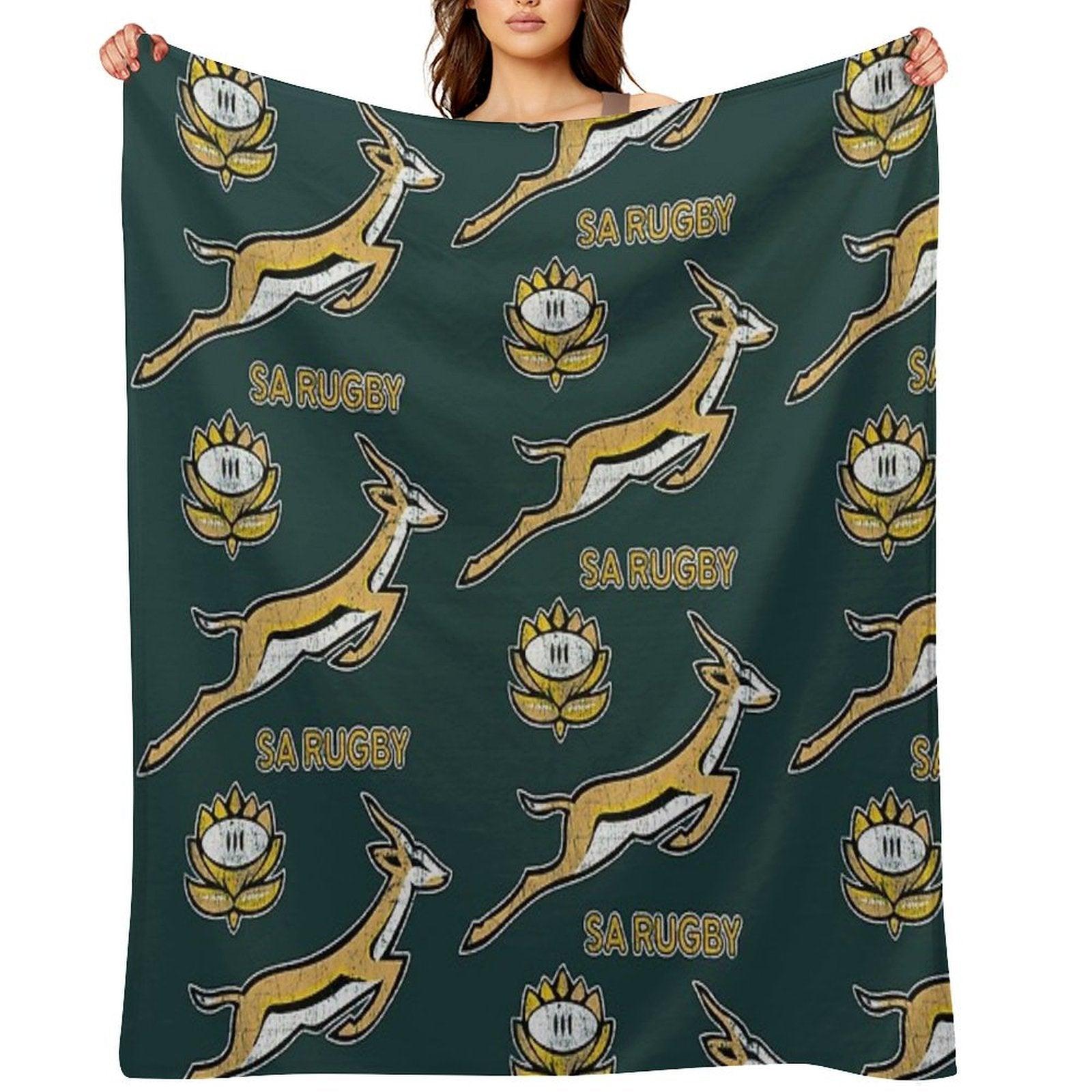 SA Rugby - Vintage Springbok Logo Throw Blanket
