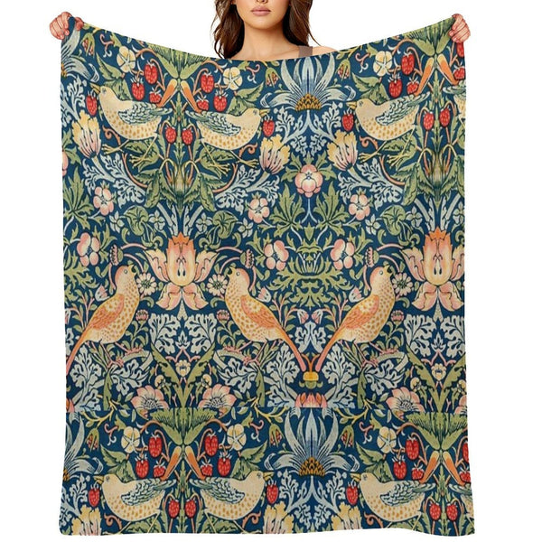 The Strawberry Thieves Pattern Wrinkle-free Throw Blanket