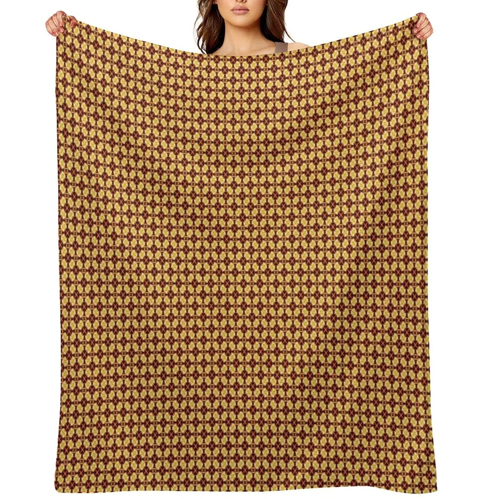 Bright Fiery Flowers Throw Blanket