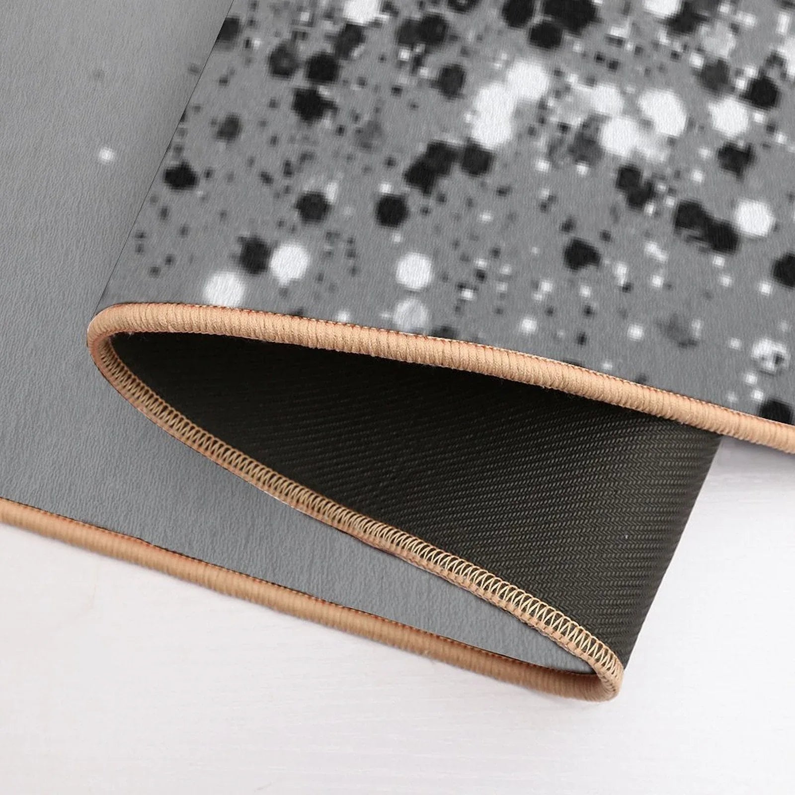 Silver Gray Lady Glam #1 (Photo of Glitter Only - Not Reflective) Bath Mat