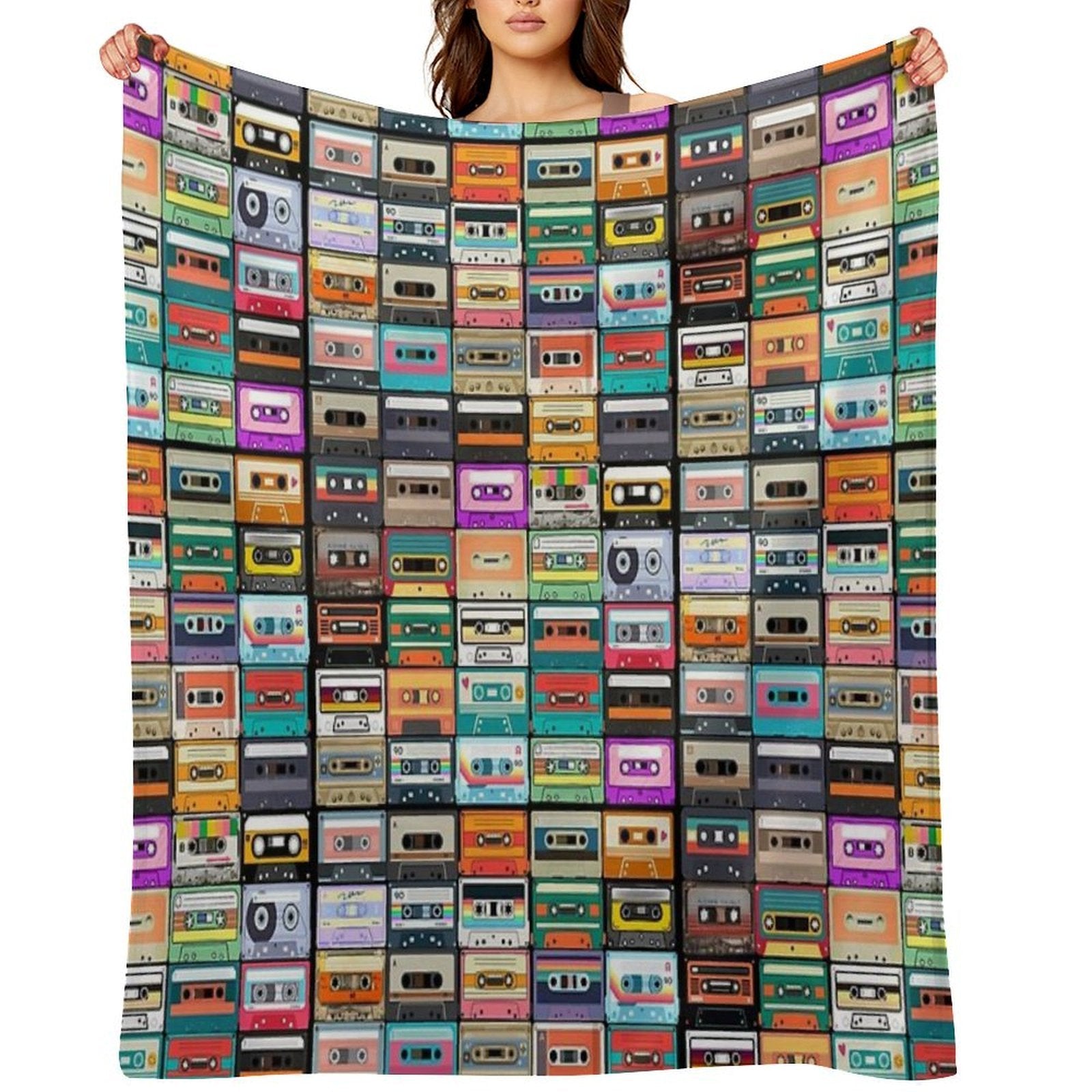 Cassette Tape Velvety-soft Throw Blanket