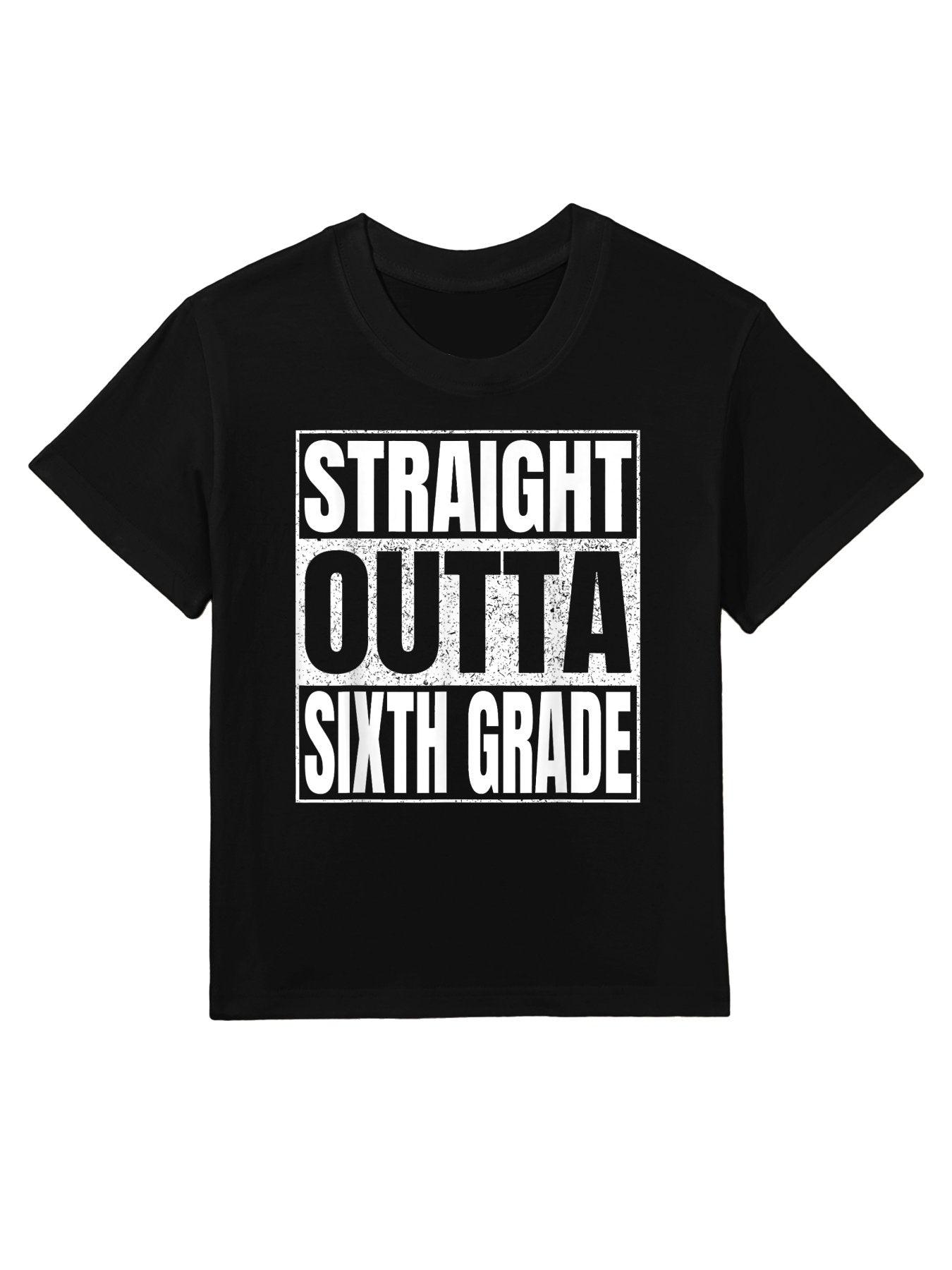 Straight Outta Sixth Grade Great Graduation 6th Grade Kids T-Shirt
