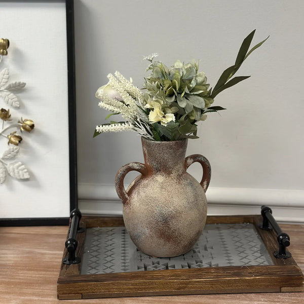 Rustic Aged Terracotta Vase