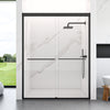 56"-60"W*72" H Semi-Frameless Double Sliding Shower Door