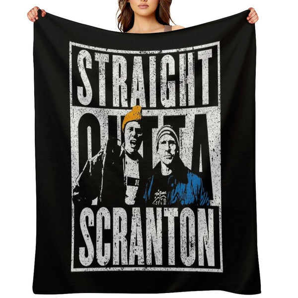Straight Outta Scranton - Lazy Scranton Lightweight Throw Blanket