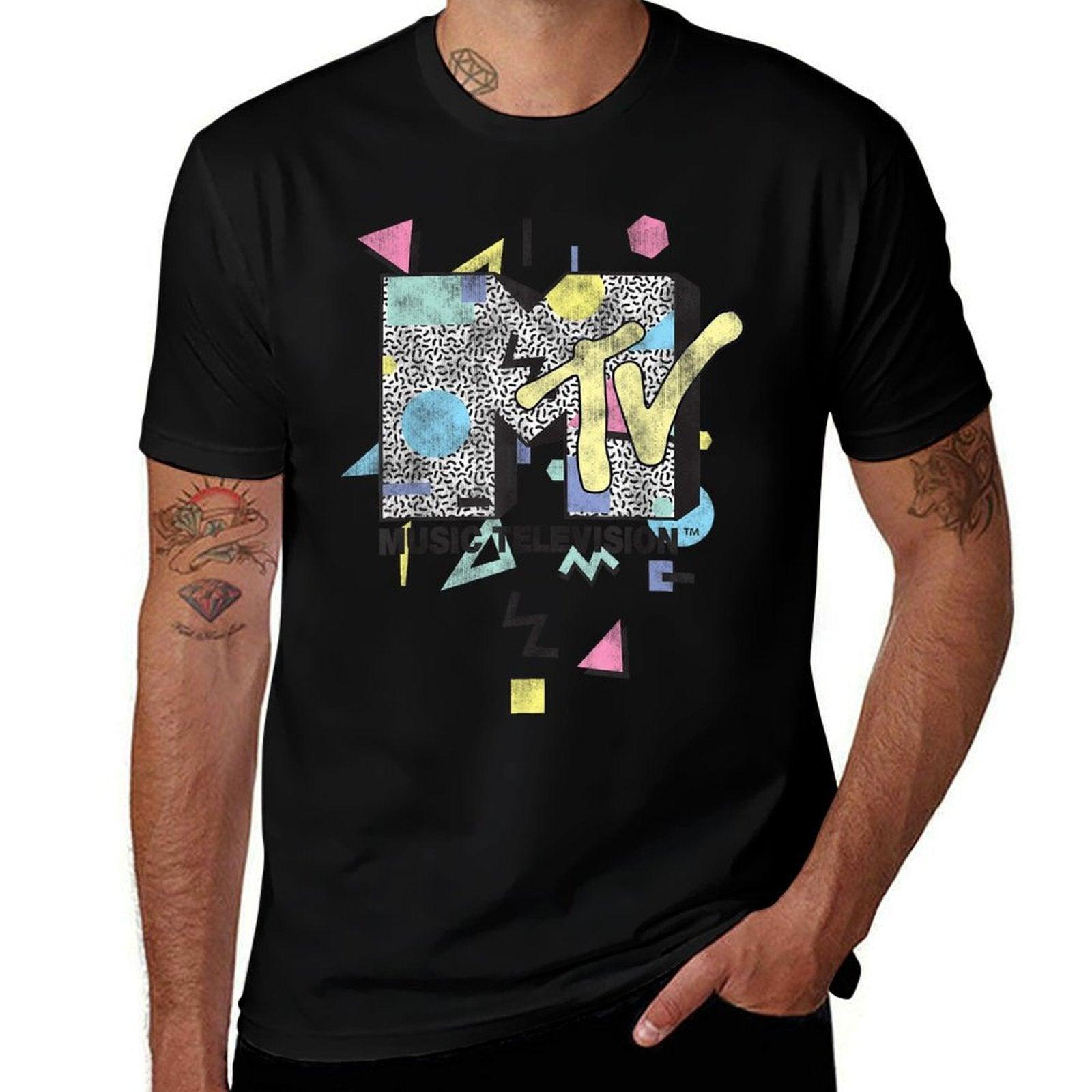 MTV Retro Shape Design Logo Graphic  Odor-resistant T-Shirt