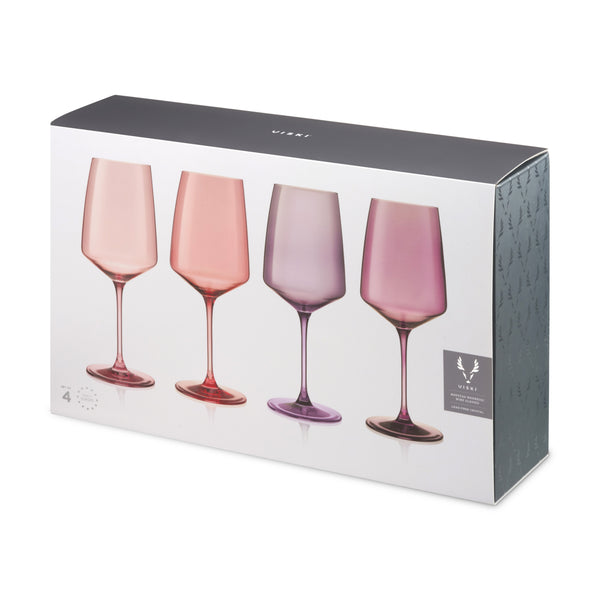 Reserve Nouveau Crystal Wine Glasses in Moonrise, Set of 4