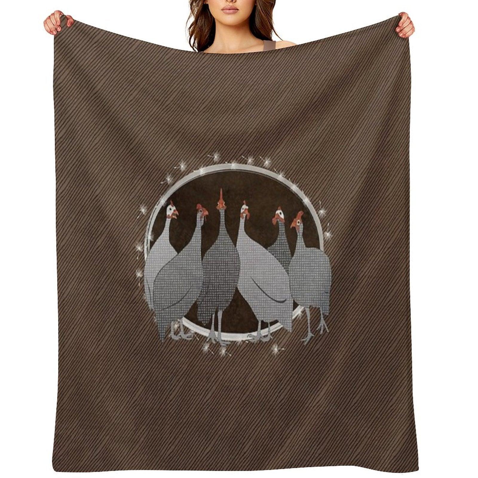 Helmeted Guineafowl Throw Blanket