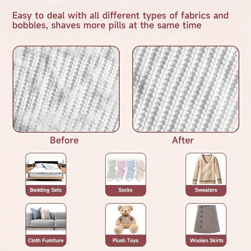 Portable Rechargeable Lint Eraser with Cleaning Brush, Effective Fabric Scraper for Furniture and Carpets, Removes Lint Balls, USB Rechargeable Electric Lint Eraser, Portable Clothing Shaver for Sweaters, Blankets, Carpets an DSers Fulfillment