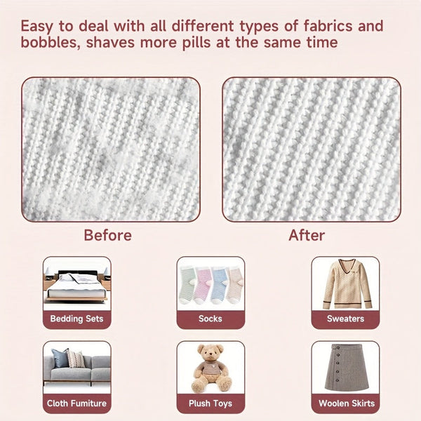 Portable Rechargeable Lint Eraser with Cleaning Brush, Effective Fabric Scraper for Furniture and Carpets, Removes Lint Balls, USB Rechargeable Electric Lint Eraser, Portable Clothing Shaver for Sweaters, Blankets, Carpets an DSers Fulfillment