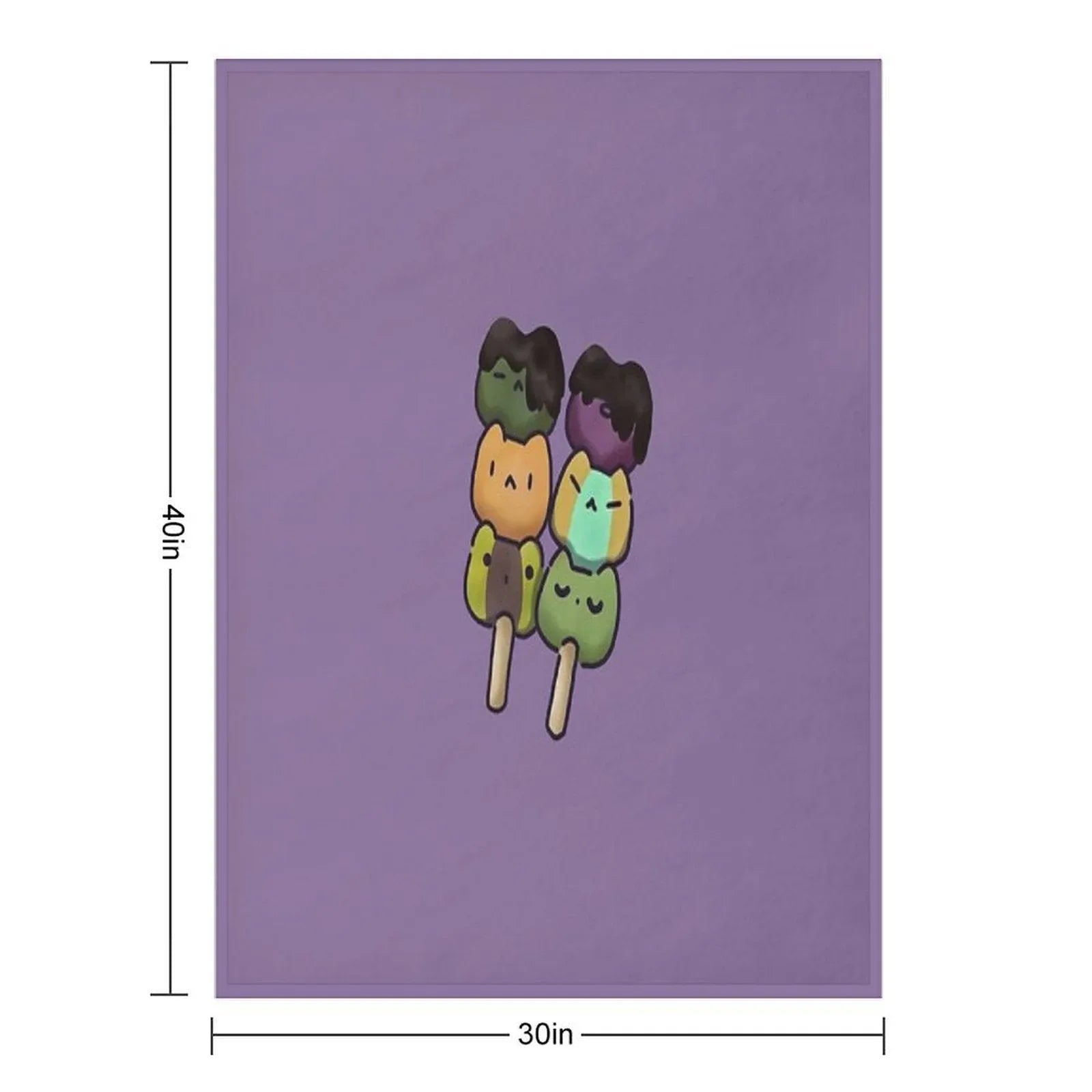 Kitty Dango Throw Blanket