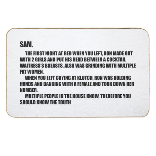 Jersey Shore Note Bath Mat