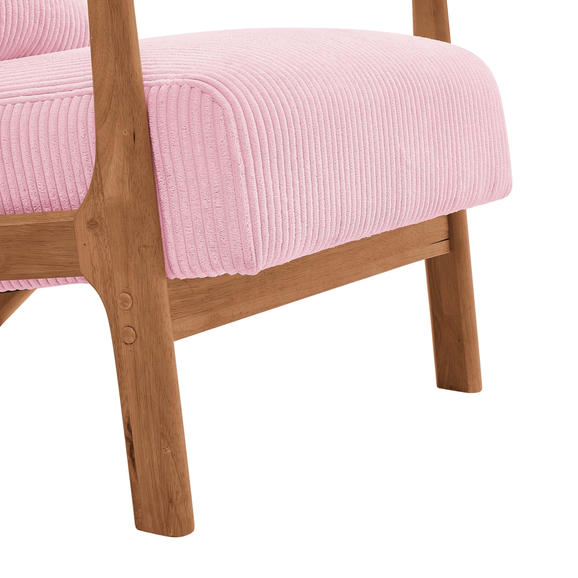 Wooden Lounge Chair Pink