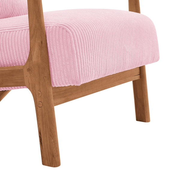 Wooden Lounge Chair Pink