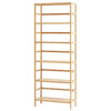 6-Tier Bamboo Shelf, Open Wood Bookshelf, Display Storage Rack Organizer, Freestanding Flower Plant Stand, Multifunctional Bamboo Bookshelf Ideal For Bathroom, Bedroom, Office, Study, Natural
